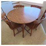 Wooden Dining Table and Four Chairs