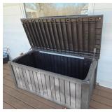 Outdoor Storage Chest in Dark Brown Finish