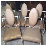 Metal-Framed Dining Chairs With Upholstered Seats