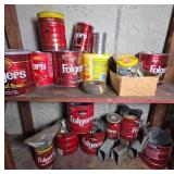Folgers Coffee Cans and Misc. Tools