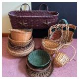 Woven Baskets with Wall Stars