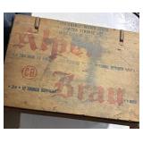 Alpen Brau Wooden Beer Crate with Lid