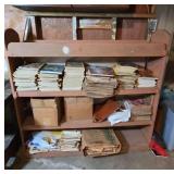 Wooden Shelving With Contents