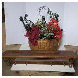 Basket With Shelf and Hooks