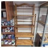 Wooden Shelving Unit with Four Tiers
