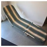 Folding Recliner With Striped Cover