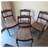 Wood Dining Chairs With Floral Upholstery