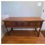 Oak Console Table With Drawers