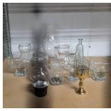 Clear Glass and Brass Items