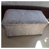 Patterned Upholstered Storage Bench