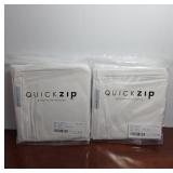 QuickZip White Queen Percale Sheets