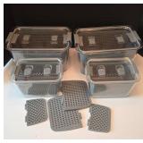 Clear Storage Containers With Gray Inserts