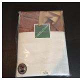 Cobblestone Oblong White Tablecloth