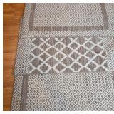 Brown and Cream Rugs with Geometric Patterns