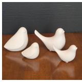 White Ceramic Bird Figurines