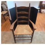 Ladder Back Armchair With Rush Seat