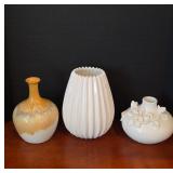 Ceramic Vases with Varying Textures