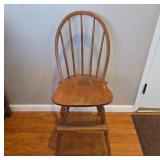 Wooden Chair with Spindle Backrest