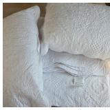 White Comforter Set with Quilted Design