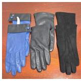 Lambs Wool and Leather Ladies Gloves