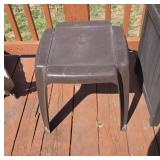 Brown Plastic Outdoor Side Table