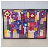 Framed Collection of Award Ribbons