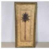Framed Palm Tree Print in Ornate Frame