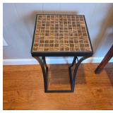 Iron Side Table With Mosaic Tile Top
