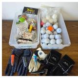 Golf Accessories Including Balls and Gloves