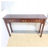 Mahogany Console Table with Brass Handles
