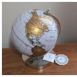 White and Gold Decorative Globe