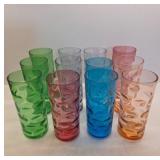 Colorful Textured Glass Tumblers