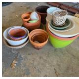 Ceramic and Plastic Planters