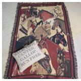 Equestrian Tapestry Throw Blanket