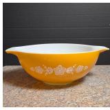 Pyrex 441 Yellow Floral Serving Bowl