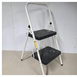 White Two-Step Folding Ladder