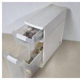 Plastic Organizer With Brass Hardware