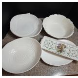 Ceramic Serving Bowls and Tray