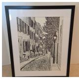 Framed Black And White Urban Artwork