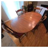 Oak Dining Table With Chairs on Wheels