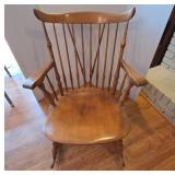Wooden Rocking Chair With Spindle Back