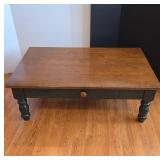 Dark Green Coffee Table With Brown Top