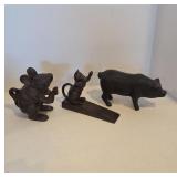 Cast Iron Door Stops With Animal Shapes