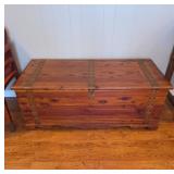 Wooden Chest With Metal Accents