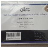 Faux Silk Blackout Curtain Valance