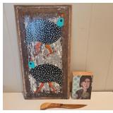 Hand-Painted Artwork and Knife Set