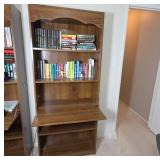 Wooden Bookshelf With Drop-Down Desk