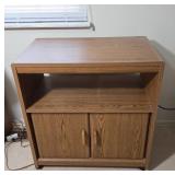 Wooden Cabinet With Open Shelving