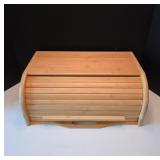 Bamboo Roll-Top Bread Box With Handle