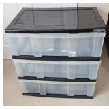 Plastic Storage Drawer Unit on Wheels